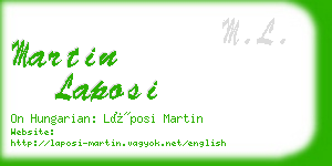 martin laposi business card